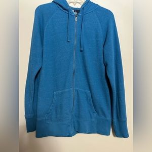 Ladies Gap Zip Hoodie - Size Large - Blue